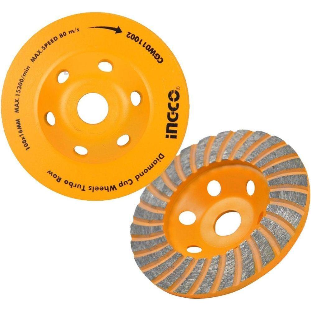 Ingco CGW011002 Segmented Turbo Cup Diamond Cup Wheel 4 Ingco CGW011002 Segmented Turbo Cup Diamond Cup Wheel 4